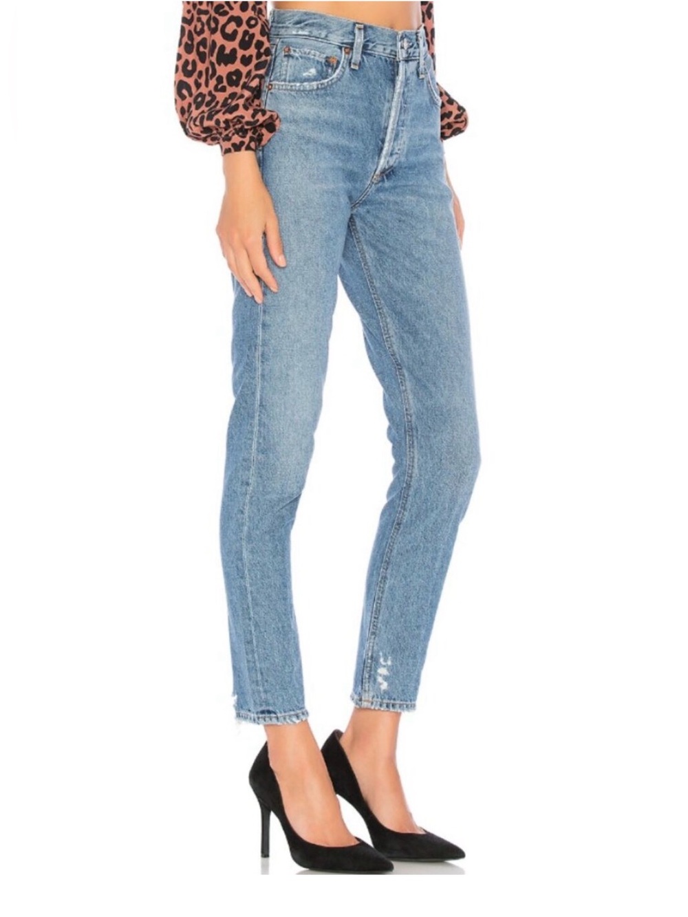 AGOLDE Jamie High Rise Straight Jeans Distressed Wash Style A0451-778 Size 30